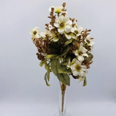 texnhto bush spring lillies x 9 golden stem 41cm cream