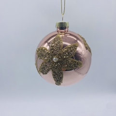   poinsettia 8cm velvet pink transparent