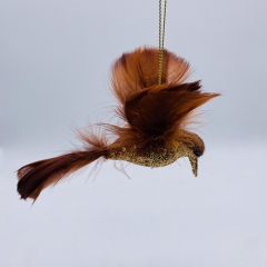 . humming bird glitter 10*14cm maroon