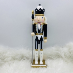  black&white 38cm white boots/golden base