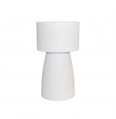  FLOWERPOT 30*55CM GEO WHITE