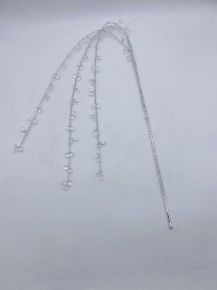    crystals 105cm silver