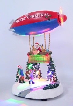 . air balloon/ merry christmas 19*13.5*26.3cm light/music usb