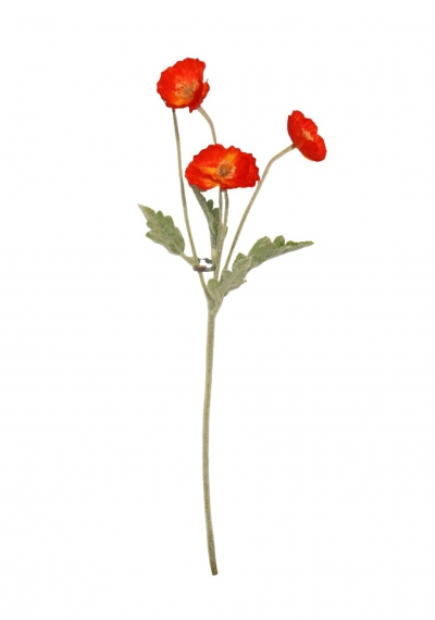 ΤΕΧΝΗΤΟ ΑΝΘΟΣ SMALL POPPY H.59CM RED