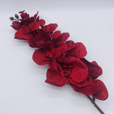 ΤΕΧΝΗΤΟ ΑΝΘΟΣ VELVET ORCHID H.102CM/D.13CM/11HEADS DARK RED