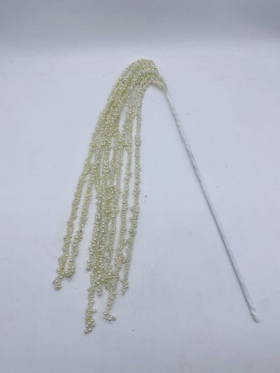 τεχνητο κλαδι κρεμαστο beads 90cm white
