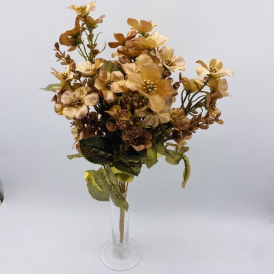 texnhto bush spring lillies x 9 golden stem 41cm dusty pink