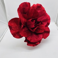 GIANT ROSE 38CM VELVET BORDEAUX