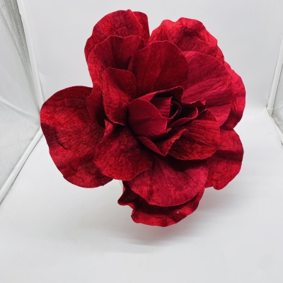 GIANT ROSE 38CM VELVET BORDEAUX