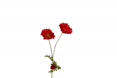 ΤΕΧΝΗΤΟ ΑΝΘΟΣ POPPY H.74 D.9CM RED