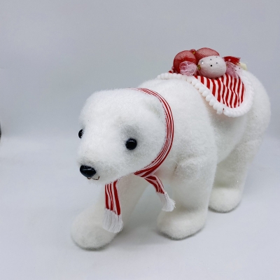 candy bear 33*13*22cm με κασκολ/καραμελες red/white