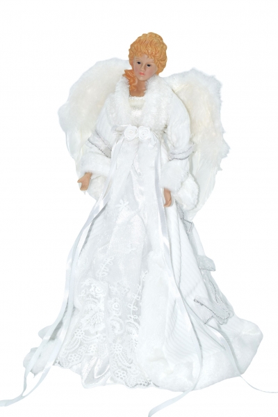 tree topper αγγελος led light 45cm white