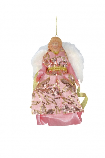 αγγελος σατεν φορεμα 17cm pink