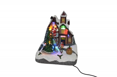 χρ.παρασταση santa`s ladder 19.2*17.2*22.1cm light/music usb