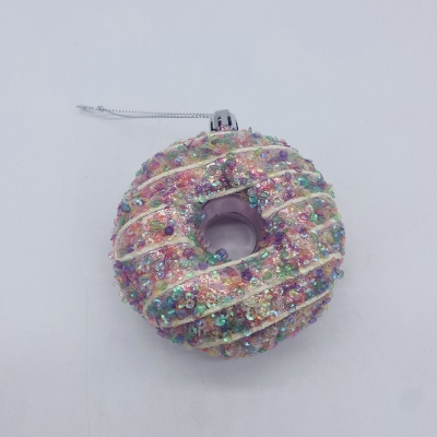 στολιδι αθραυστο donut 8*4*10cm pink