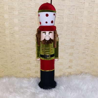 velvet nutcracker crazy hat 13*10*48cm red/green