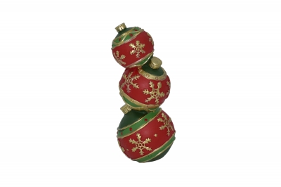 μπαλες s/3 resin 10*10*23.6cm red/green