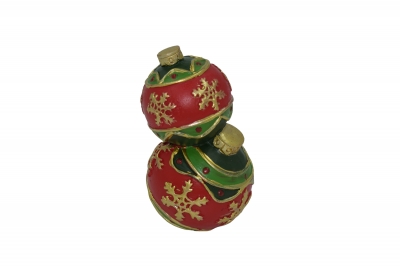 μπαλες s/2 resin 9*9*15cm red/green