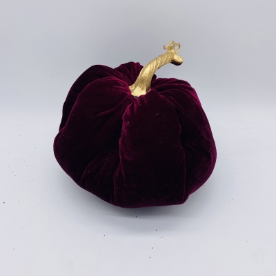 velvet pumpkin18*18*16cm bordeaux