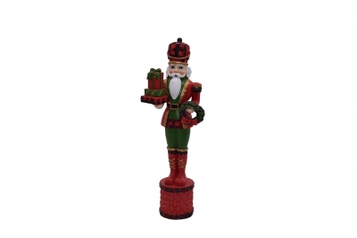 καρυοθραυστης resin 12*9*36.5cm κραταει δωρα red/green
