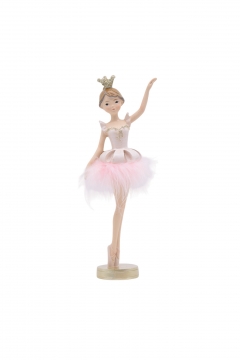  ballet dancer resin 4.5*8.5*21cm pink
