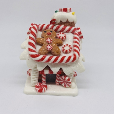 στολιδι candy house #a 6*6*9cm led light biscuit