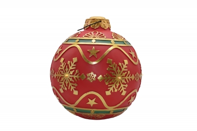 resin ball snowflakes 30*30*32.5cm red/green