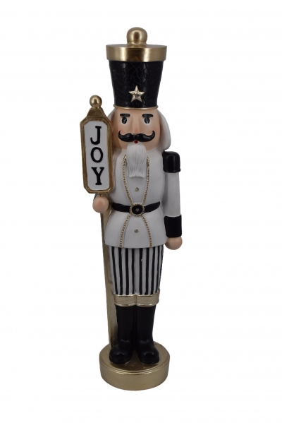 καρυοθραυστης joy resin 23.5x18x81cm white/black/gold