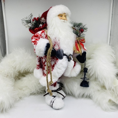 santa 30*18*65cm δωρο/λαμπα red/white