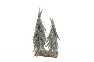 mini tree διπλο σε κορμο 16*6*28cm χιονισμενο