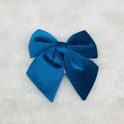 φιογκος βελουδινος plain 20*25cm blue