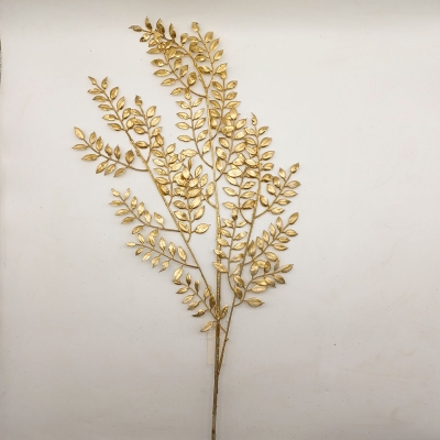 τεχνητο κλαδι φυλλαρακια 80cm gold