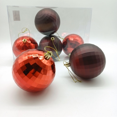 πακετο μπαλες 8cm s/6 red/oxblood(disco) αθραυστες