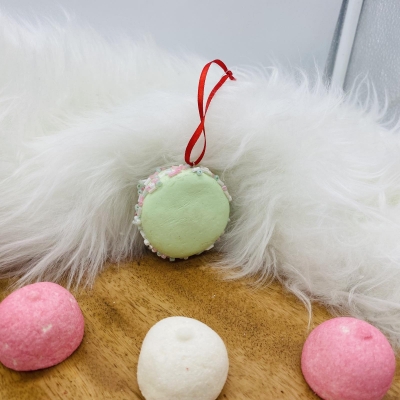 στολιδι clay dough macaron 6.35cm mint green