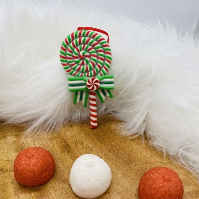 στολιδι clay dough lollypop 12.7cm red/green