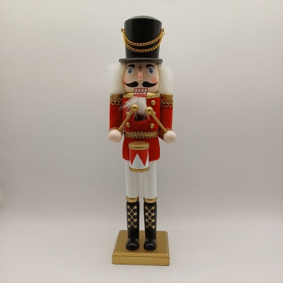 καρυοθραυστης 38cm royal με τυμπανο κοκκινο/χρυσα κουμπια