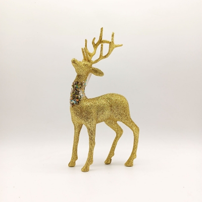 διακοσμητικο ελαφακι glitter 17*5.5*28cm gold