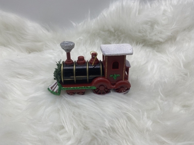 στολιδι τρενακι αθραυστο με στεφανι 12.7*5*8.3cm christmas red
