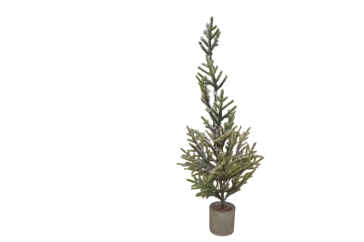 χρ.δεντρακι 65cm σε κασπω ελατο light green χιονισμενο