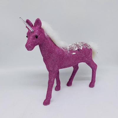 μονοκερος white beads 26*25*7cm pink