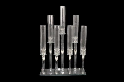ΚΗΡΟΠΗΓΙΟ ΓΥΑΛΙΝΟ 72cm 7 ΘΕΣΕΩΝ DINNER CANDLES