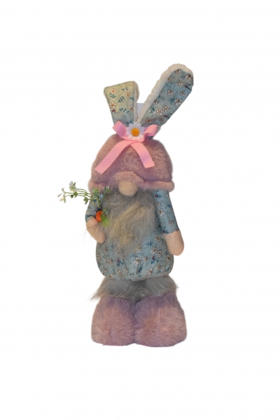 ΛΑΓΟΥΔΑΚΙ/ΝΑΝΟΣ ΜΕ ΓΟΥΝΙΝΟ ΚΑΠΕΛΟ 42X17X8CM DUSTY PINK