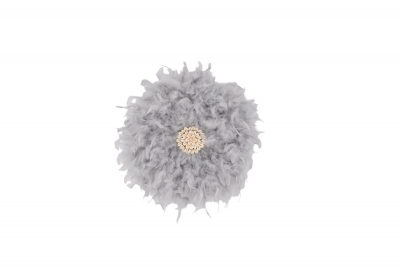ΔΙΑΚΟΣΜΗΤΙΚΟ ΤΟΙΧΟΥ FEATHER FLOWER 40CM GRAY
