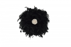   FEATHER FLOWER 40CM BLACK