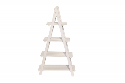 ΞΥΛΙΝΗ ΡΑΦΙΕΡΑ/ΣΚΑΛΑ x 4 ΕΠΙΠΕΔΑ 59*105CM WHITE