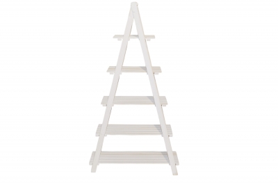 ΞΥΛΙΝΗ ΡΑΦΙΕΡΑ/ΣΚΑΛΑ x 5 ΕΠΙΠΕΔΑ 70*130CM WHITE