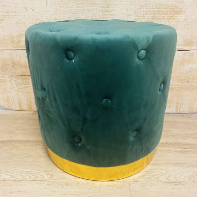ΣΚΑΜΠΩ ΚΑΠΙΤΟΝΕ VELVET 43*43*42CM DARK GREEN