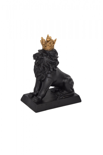 LION KING 52*23*55CM ΜΑΥΡΟ/ΧΡΥΣΗ ΚΟΡΩΝΑ