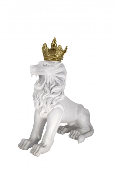 LION KING 65*25*75CM ΛΕΥΚΟ/ΧΡΥΣΗ ΚΟΡΩΝΑ