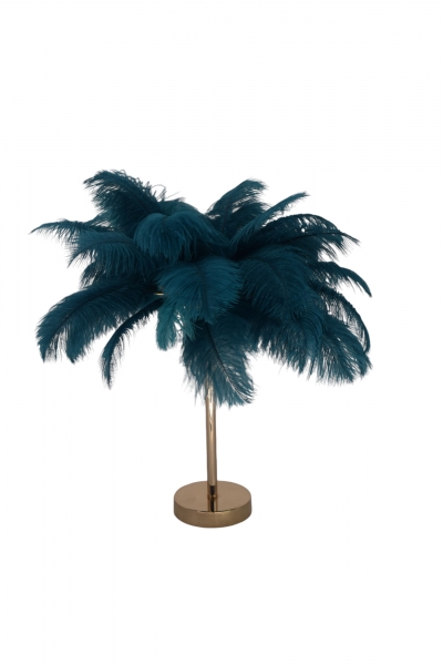 ΕΠΙΤΡΑΠΕΖΙΟ ΦΩΤΙΣΤΙΚΟ MINI OSTRICH 50*H55CM PETROL BLUE